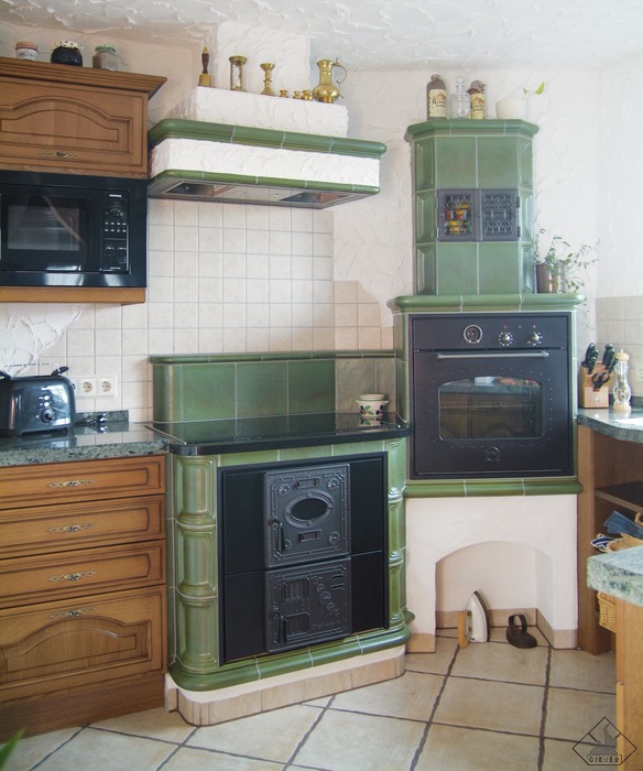 Küchenherd  1205 - Moderne Kücheneinbaugeräte in einer rustikalen …